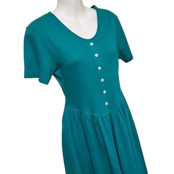 Vintage Land's End Short Sleeve Dress Made in United Kingdom - Picture 2 of 8